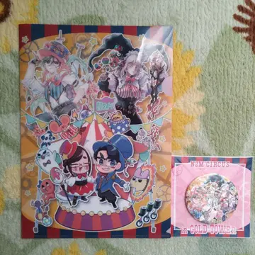 나츠메네 전국 타워 콜라보 골드 타워 클리어 파일 & 캔뱃지