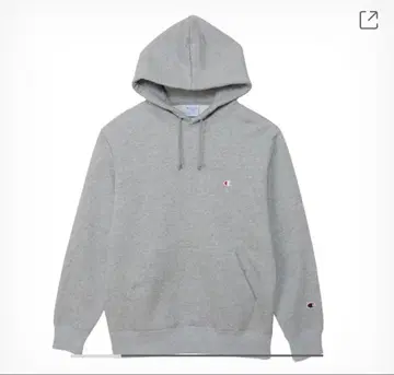 Champion 그레이 후드 부착 후드티