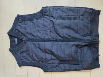 니트 전신 타프타 뒷면 플리스 베스트 남성용 네이비