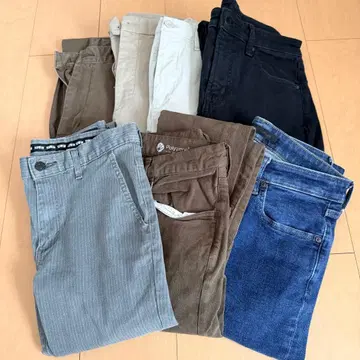 남성용 데님 치노 팬츠 7세트