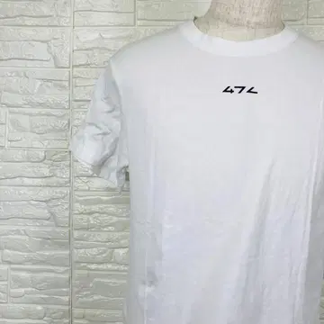 CODE47L 백프린트 그래픽 T셔츠 M 화이트 [ 41-39 ]