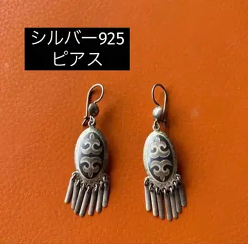 실버 925 귀걸이 프린지 귀걸이 수입 실버 & 블랙스톤