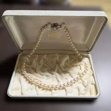 화이트 진주 목걸이 케이스 포함