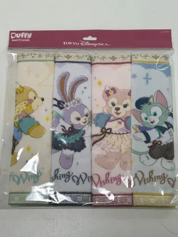 Duffy and Friends 캐릭터 타월 4장 세트