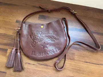IL BISONTE 브라운 가죽 숄더백