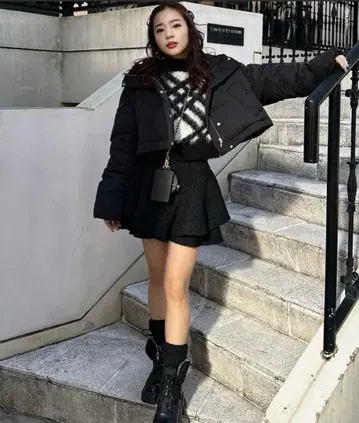 [ rienda ] 3way 다운 블랙