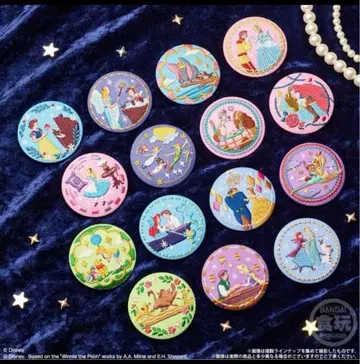 디즈니 자수 캔뱃지 4개 세트