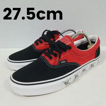 VANS ERA 빨간색 x 블랙 체리 스컬 27.5cm