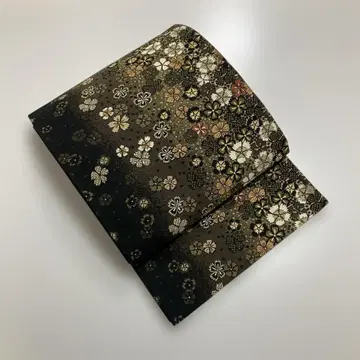 No.2909 미사용 시리즈 순수 실크 나데시코 패턴 후쿠로 오비