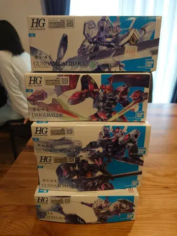 HG 건담 프라모델 5체 세트