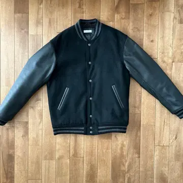 BEAUTY&YOUTH 바시티 자켓 블랙