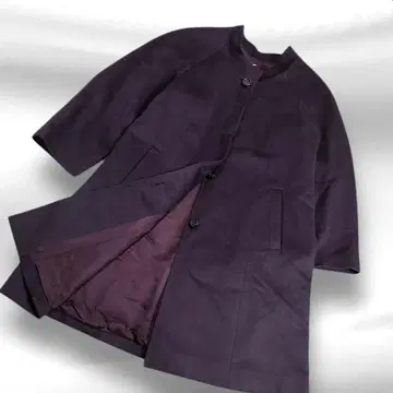 빅 사이즈 도쿄 스타일 캐시미어 100% 울 코트 보라색 15ABR