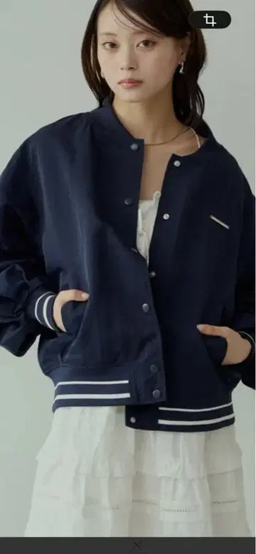 네이비 봄버 자켓 긴팔 새상품급