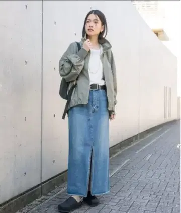 RIVE DROITE 하이넥 블루종