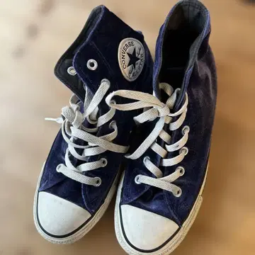 CONVERSE 올스타 하이 네이비 벨로아 원단 24.5cm