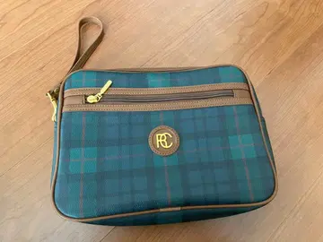 에이스 ace RC 체크 무늬 클러치백 쇼와 레트로