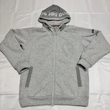 앤퍼시 and per se 긴팔 더블 지퍼 후드티 그레이 LL