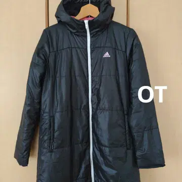 아디다스 벤치 코트 충전솜 롱 코트 블랙 OT