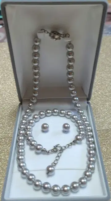 그레이 펄 주얼리 세트