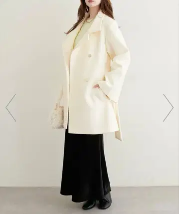 natural couture 스탠드 카라 미들 기장 코트