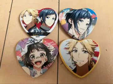 LIP x LIP 애니메이션 캐릭터 캔뱃지 4개 세트