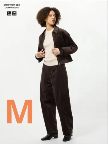 UNIQLO 코듀로이 커브 팬츠 다크 브라운 M