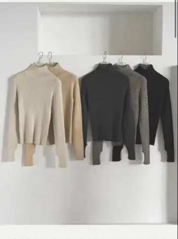 a'nuke 터틀넥 스웨터 베이지