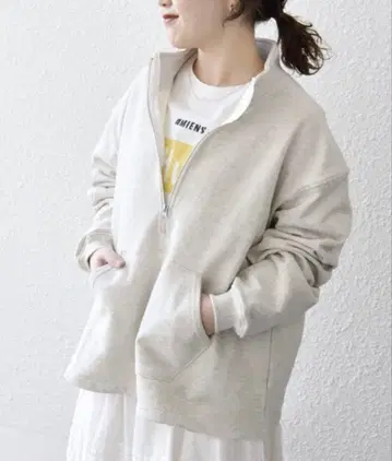 SHIPS any: COTTON USA 하프 지퍼 드로스트 풀오버