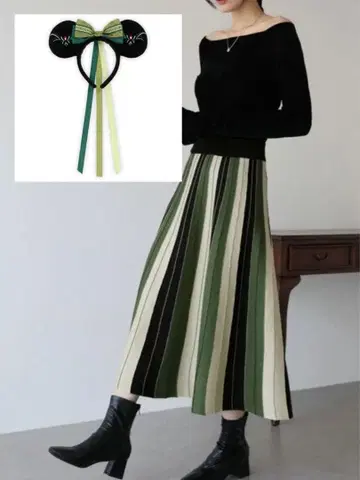 블루이스트 니트 스커트 아나 머리띠 세트