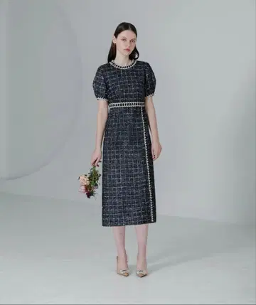 [ 새상품급 ] Leja 여성용 하이웨스트 원피스 M 다크 그레이