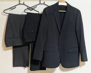 UNIQLO 감동 자켓 팬츠 셋업 네이비 다크 그레이