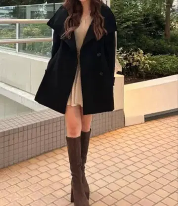 스텐카라 코트 25 오버넥 신데렐라 라인 미니 코트 rienda