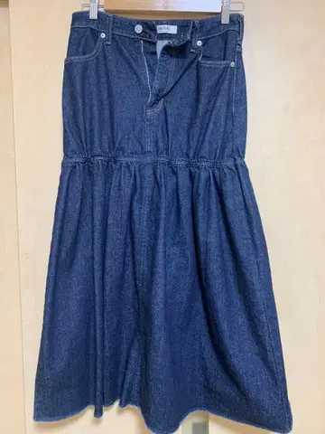 썸씽 정가 9790엔 데님 플레어 롱 스커트