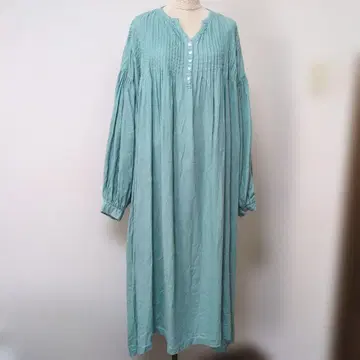 08mab 민트 블루 핀턱 원피스 린넨 100% 몇 회 착용