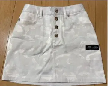 마크앤로나 화이트 카모플라쥬 디자인 스커트 36