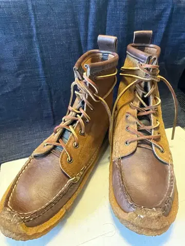 yuketen 가죽 하인트 부츠 브라운