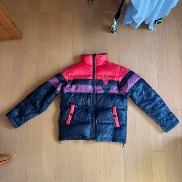 5DSI 다운 자켓 빨간색 블랙 보라색