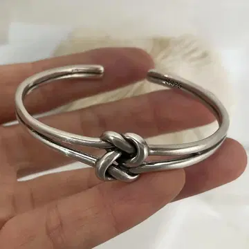 실버 925 빈티지 노트 디자인 뱅글 매듭