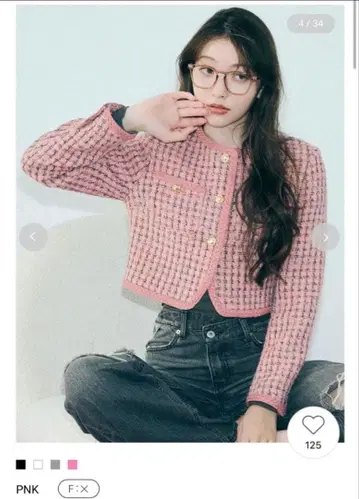 LILY BROWN 트위드 숏 자켓