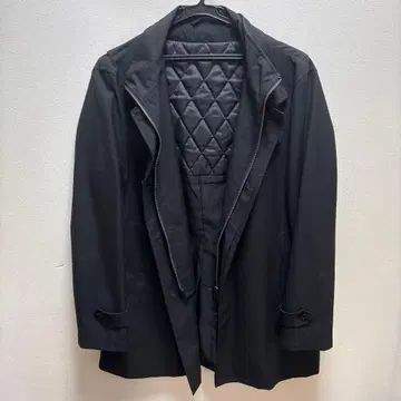 남성용 스텐카라 코트 블랙