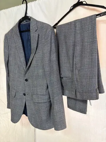 ZARA 그레이 계열 체크 비즈니스 정장