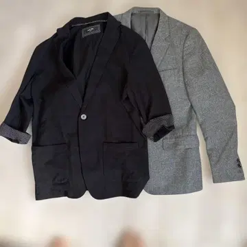 테일러드 자켓 블랙 그레이 2세트