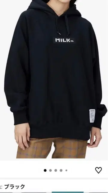 [ 미사용 새상품 ] 밀크페도 후드티 블랙