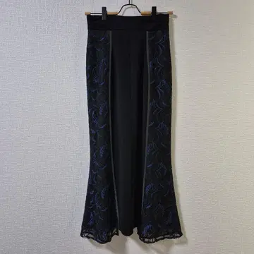 PUBLIC TOKYO 자수 레이스 자카드 스커트