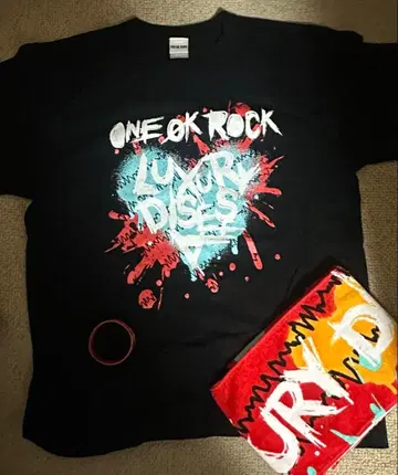 원오크록 밴드 티셔츠 L 하트 타월