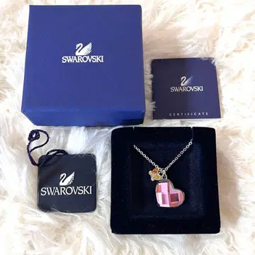 [컨디션 최상] SWAROVSKI 크리스탈 펜던트 하트 모티브와 나비