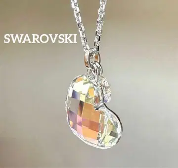 [컨디션 최상] 스와로브스키 크리스탈 펜던트 하트 모티브와 나비