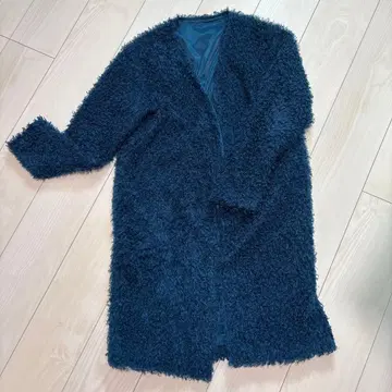 GRACE CONTINENTAL 블루 롱 가디건 36