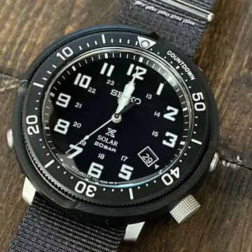 [ 새상품급 ] SEIKO 프로스펙스 솔라 필드마스터 블랙