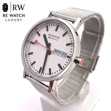 7-4330 몬데인 SBB CFF FFS 쿼츠 손목시계 날짜 표시